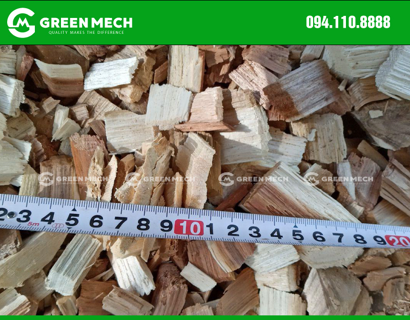 Dăm gỗ băm từ máy băm GREEN MECH