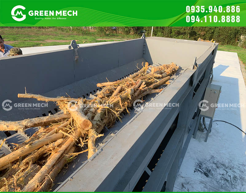 Máy bóc vỏ cây 2 trục, bóc vỏ nhanh chóng, hoạt động bền bỉ