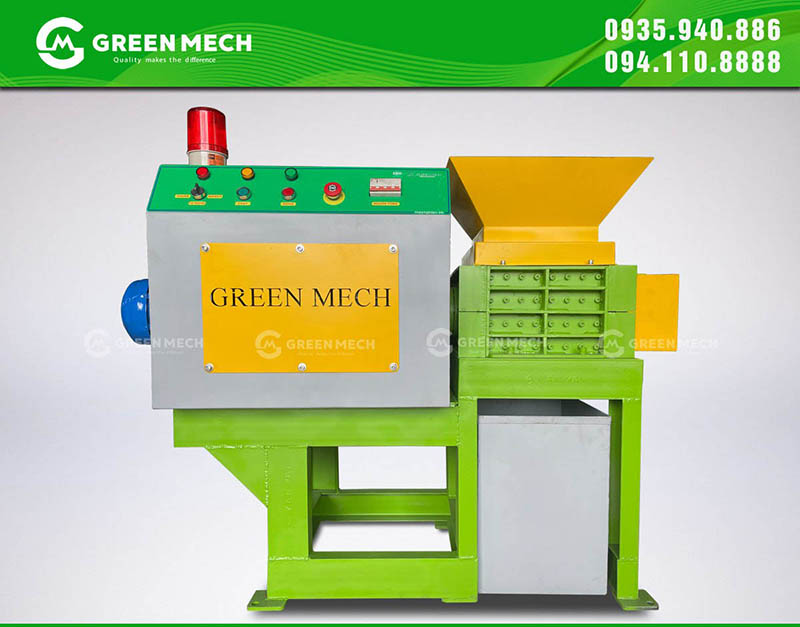 Máy nghiền 2 trục mini có cấu tạo chắc chắn, nghiền 50 đến 60kg rơm rạ