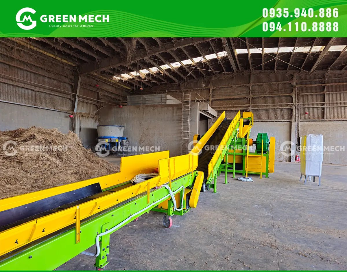 Lắp đặt máy nghiền 2 trục nghiền rơm rạ cho trang trại bò sữa Vinamilk Quảng Ngãi